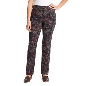Gloria Vanderbilt Tapered Leg Floral Jeans